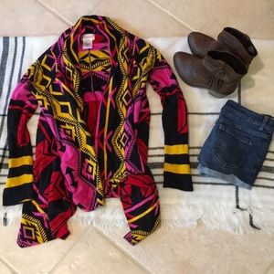 American Girl Sweater Pink Yellow Red Pattern